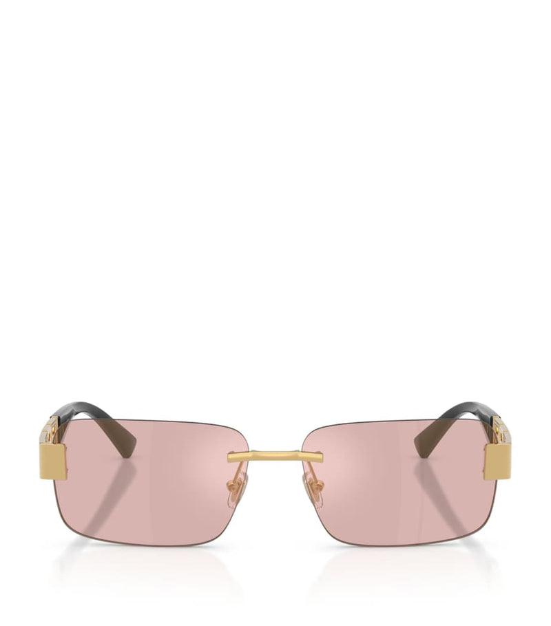 Versace Metal Rectangular Sunglasses Tinted, UK version