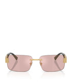 Versace Metal Rectangular Sunglasses Tinted, UK version