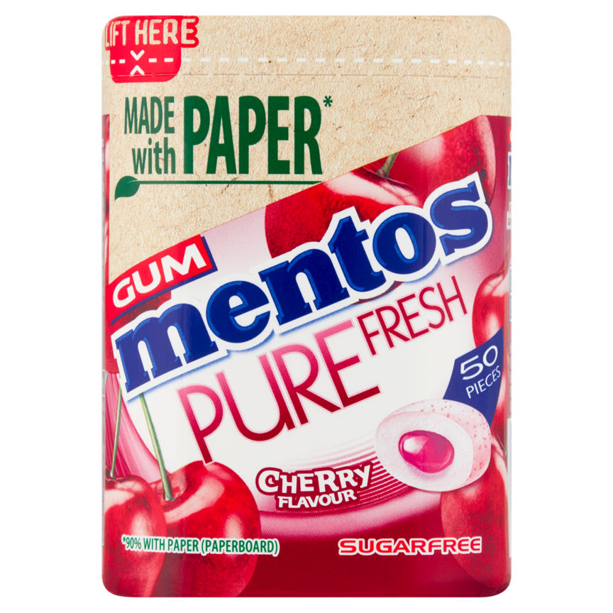 Mentos Gum Pure Fresh Cherry 50 Pieces