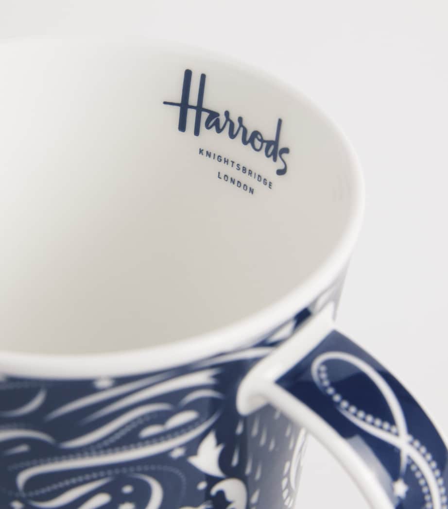 Harrods Knights of Brompton Road bone china mug, UK version