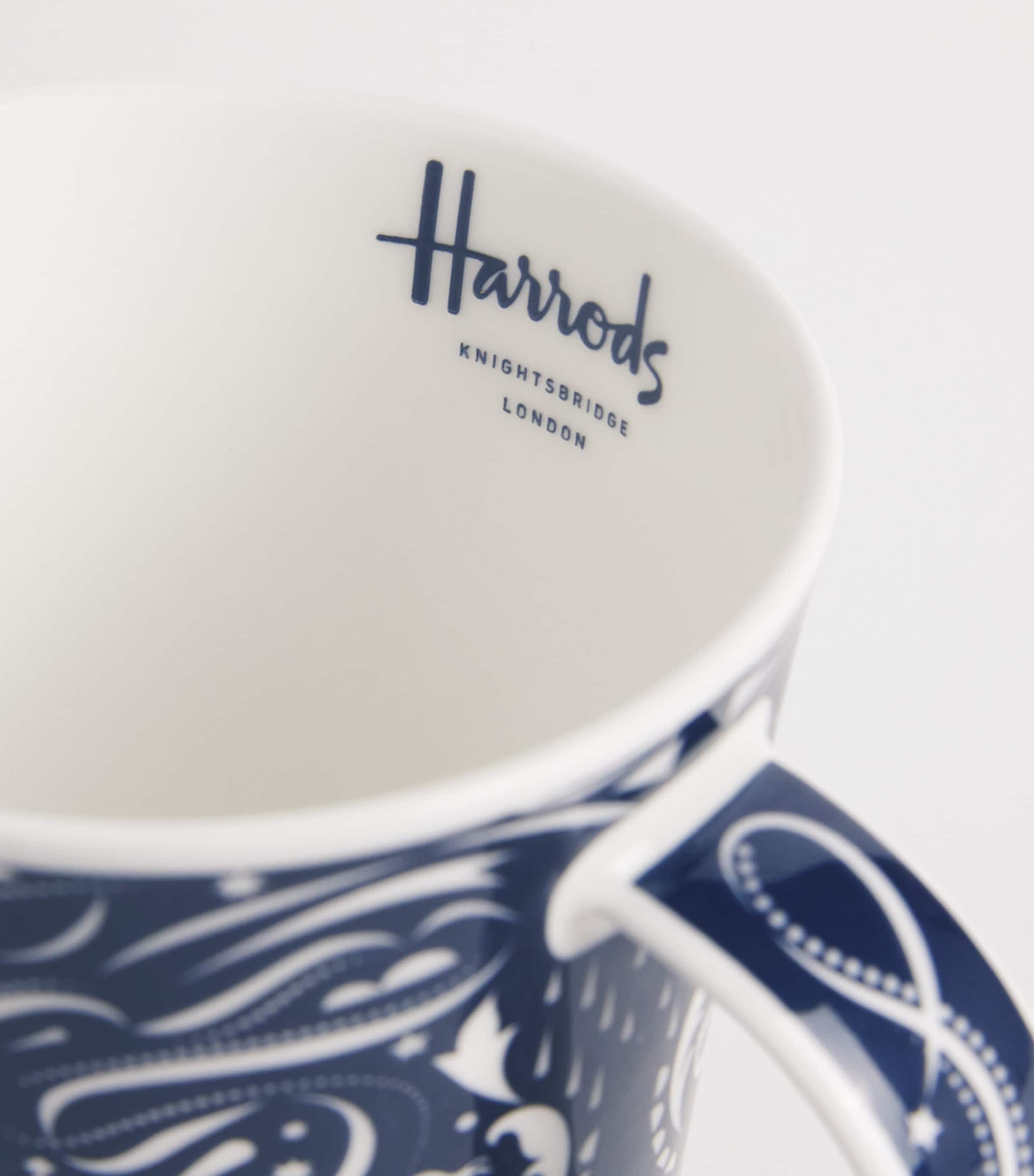 Harrods Knights of Brompton Road bone china mug, UK version