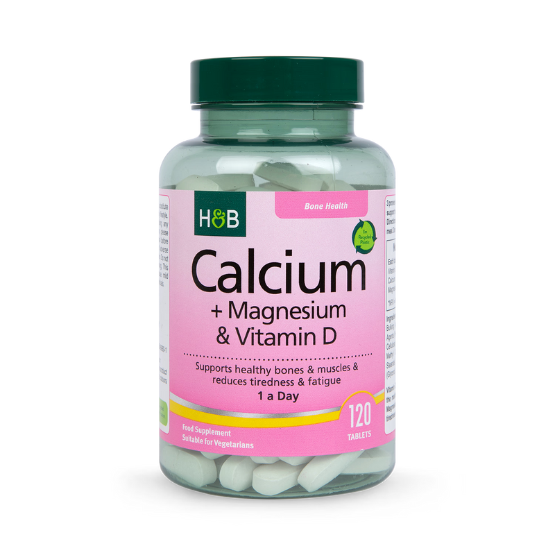 Holland Barrett Calcium Magnesium Vitamin D Tablets 120 count, UK version