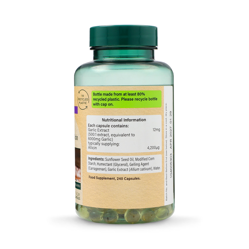Holland & Barrett High Strength Garlic Capsules 240 Count - British product