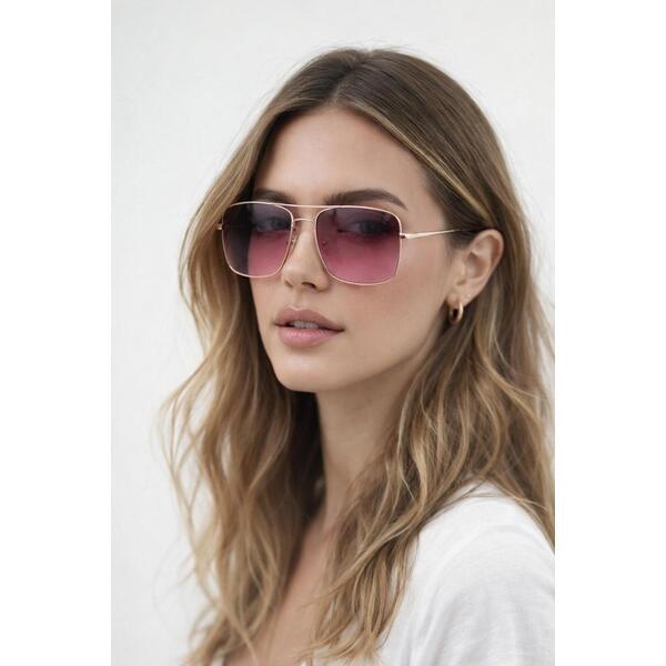 SVNX aviator style sunglasses gold pink - British product
