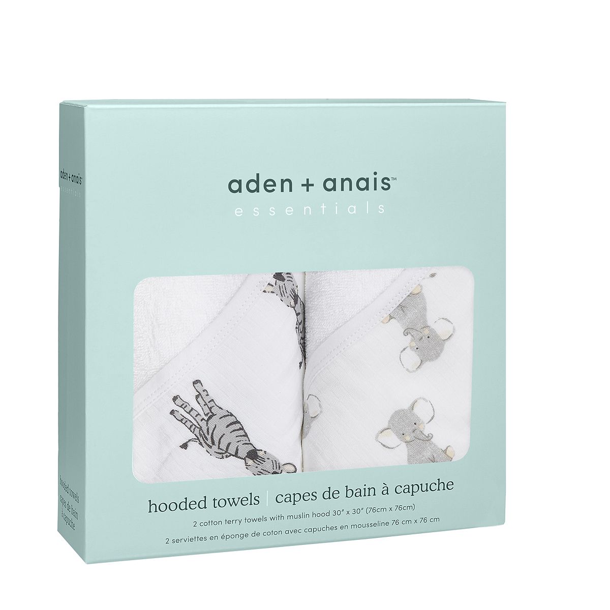 aden + anais essentials Hooded Towel 2-pack Safari Babes GOODS Boots   