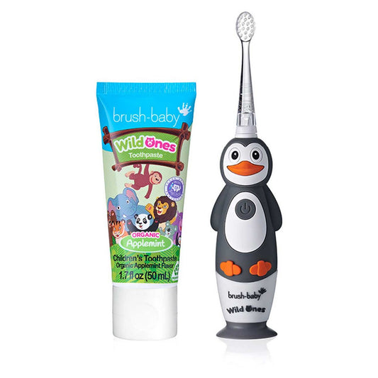 brush-baby WildOnes Penguin Rechargeable Toothbrush & WildOnes Applemint Toothpaste GOODS Boots   