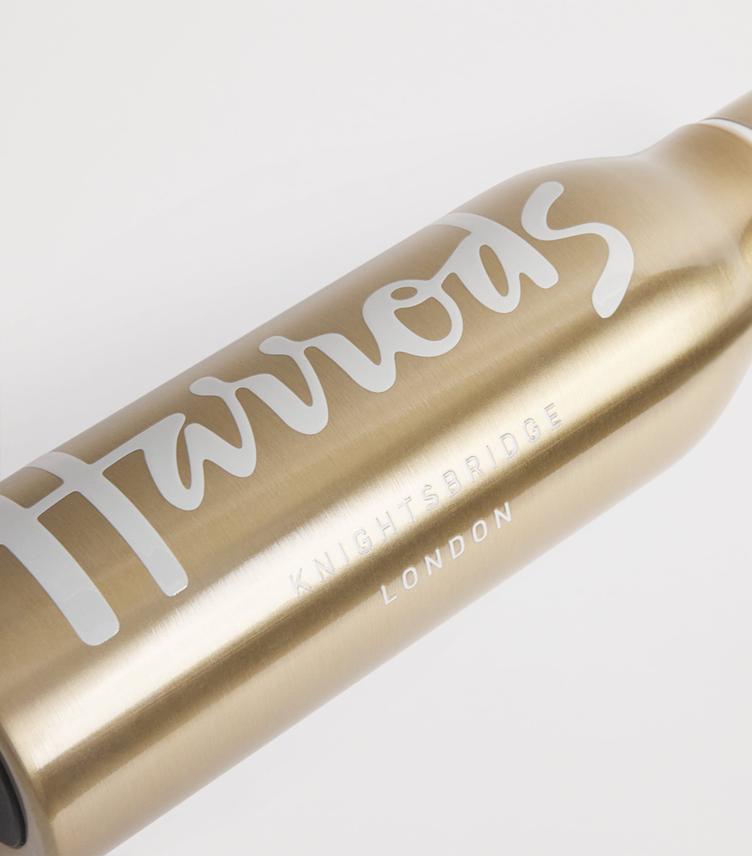 Harrods metal logo water bottle 450ml, UK version