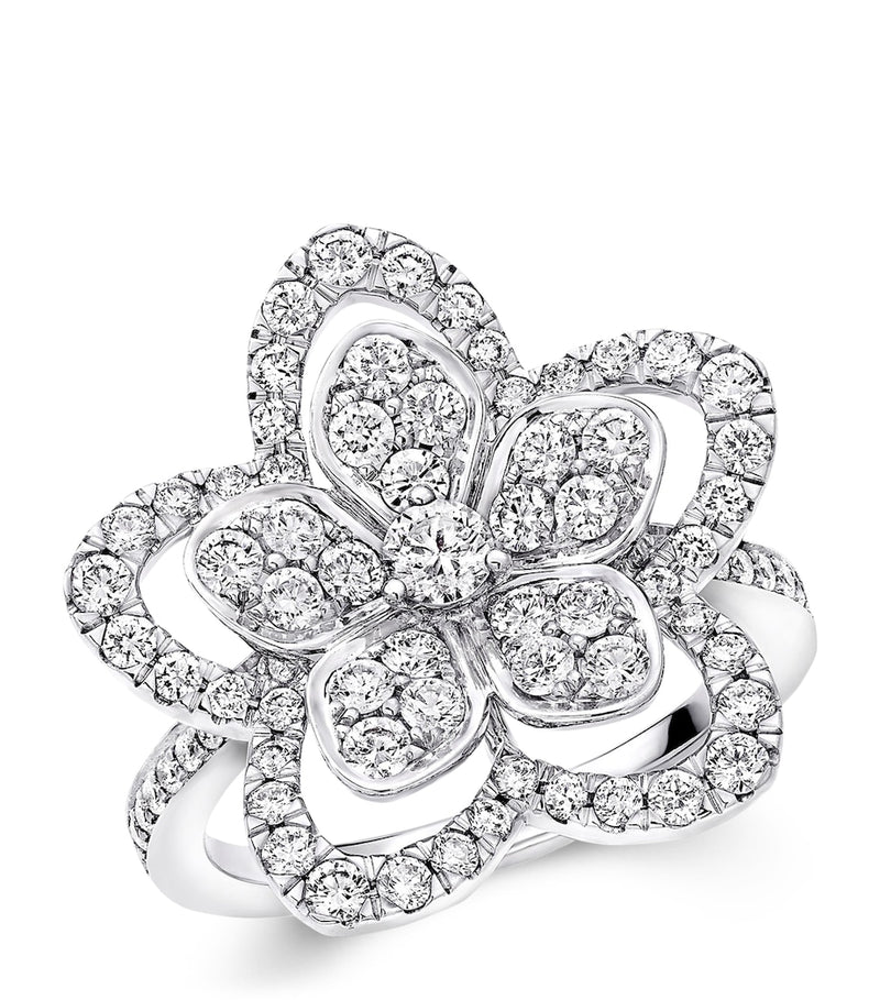 Graff white gold diamond Wild Flower ring (British brand)