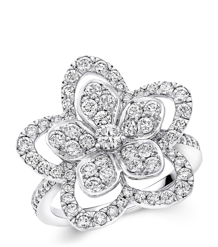 Graff white gold diamond Wild Flower ring (British brand)