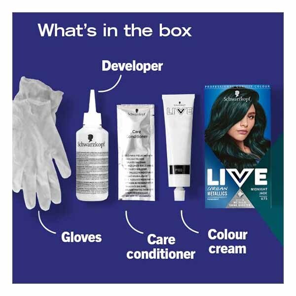 LIVE Urban Metallics Permanent Green Hair Dye Midnight Jade GOODS Superdrug   