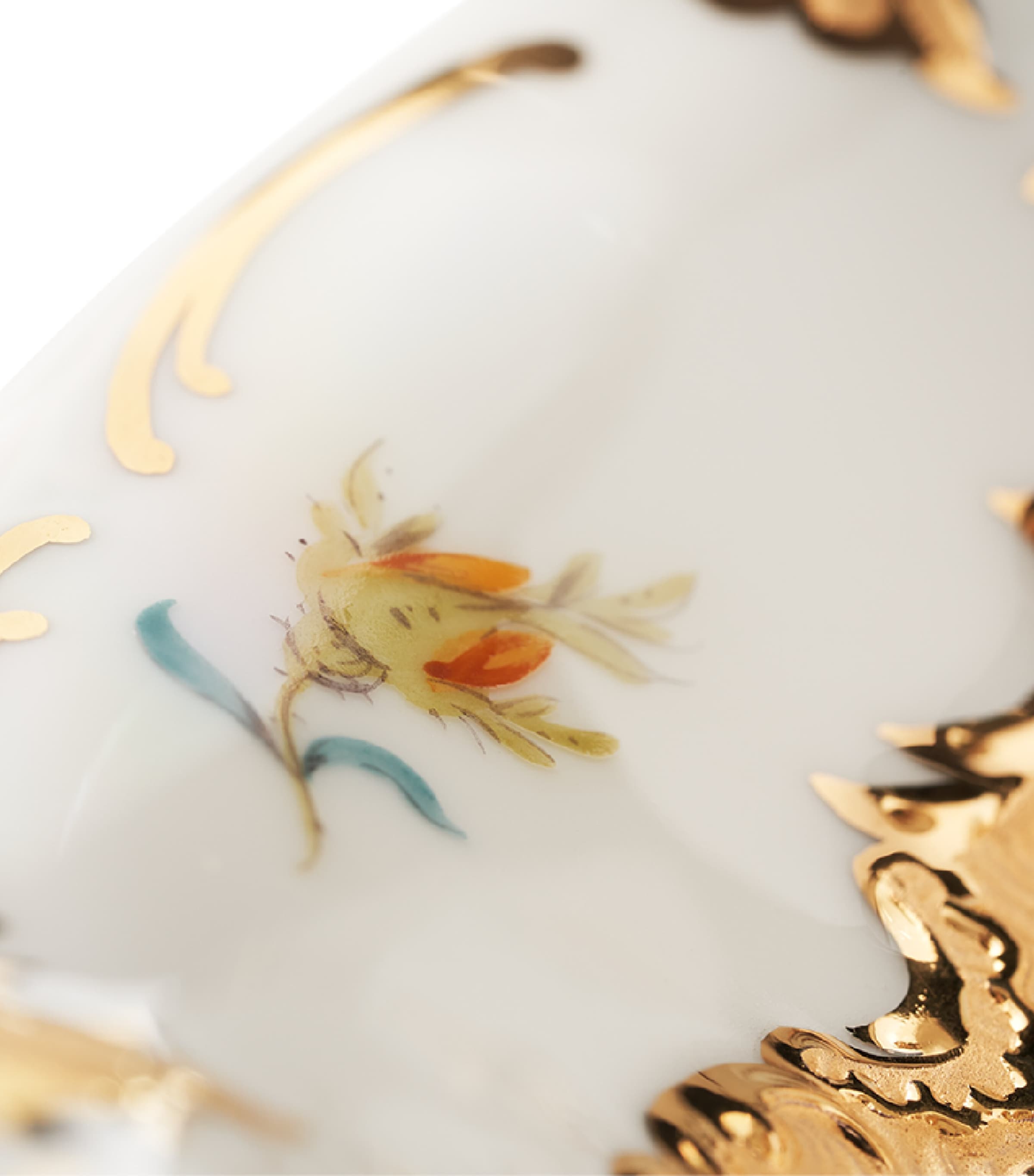 Meissen porcelain bowl with strewn flowers design and 200ml capacity, imported from the UK
