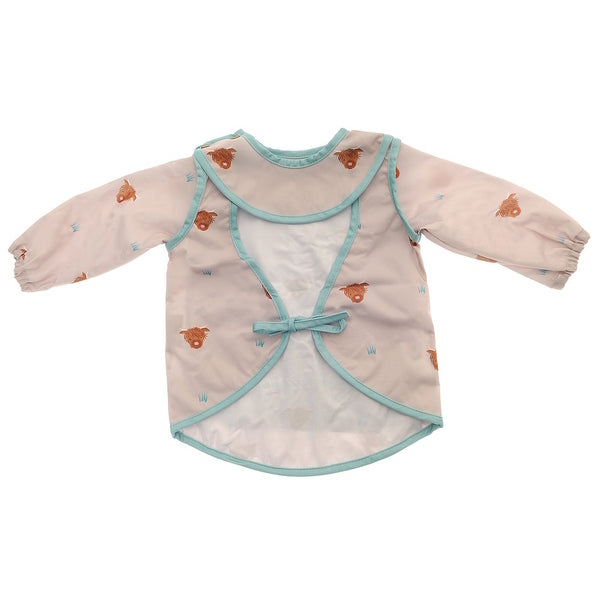 Ziggle Baby Coverall Feeding Bib - Highland Cow