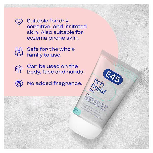 E45 Itch Relief Gel for Dry Skin - British product