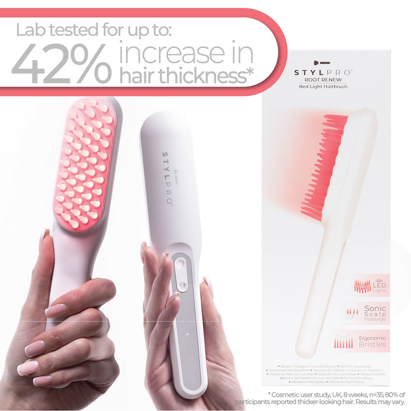 Stylpro Root Renew red LED hairbrush for scalp, UK version