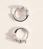Suzanne Kalan white gold diamond huggie earrings 12mm, UK version