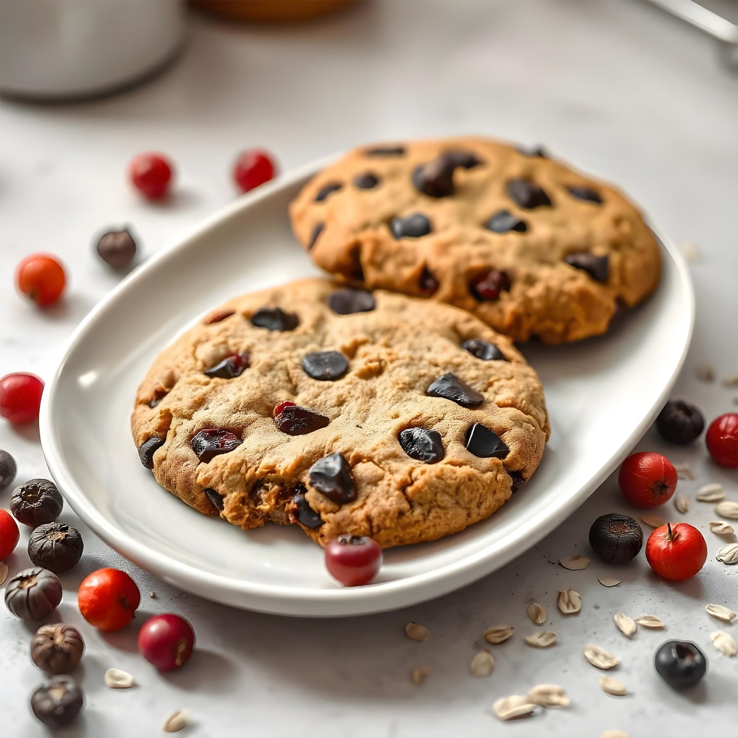 Diablo no added sugar cookies with chocolate chips and goji berries 135g, UK version
