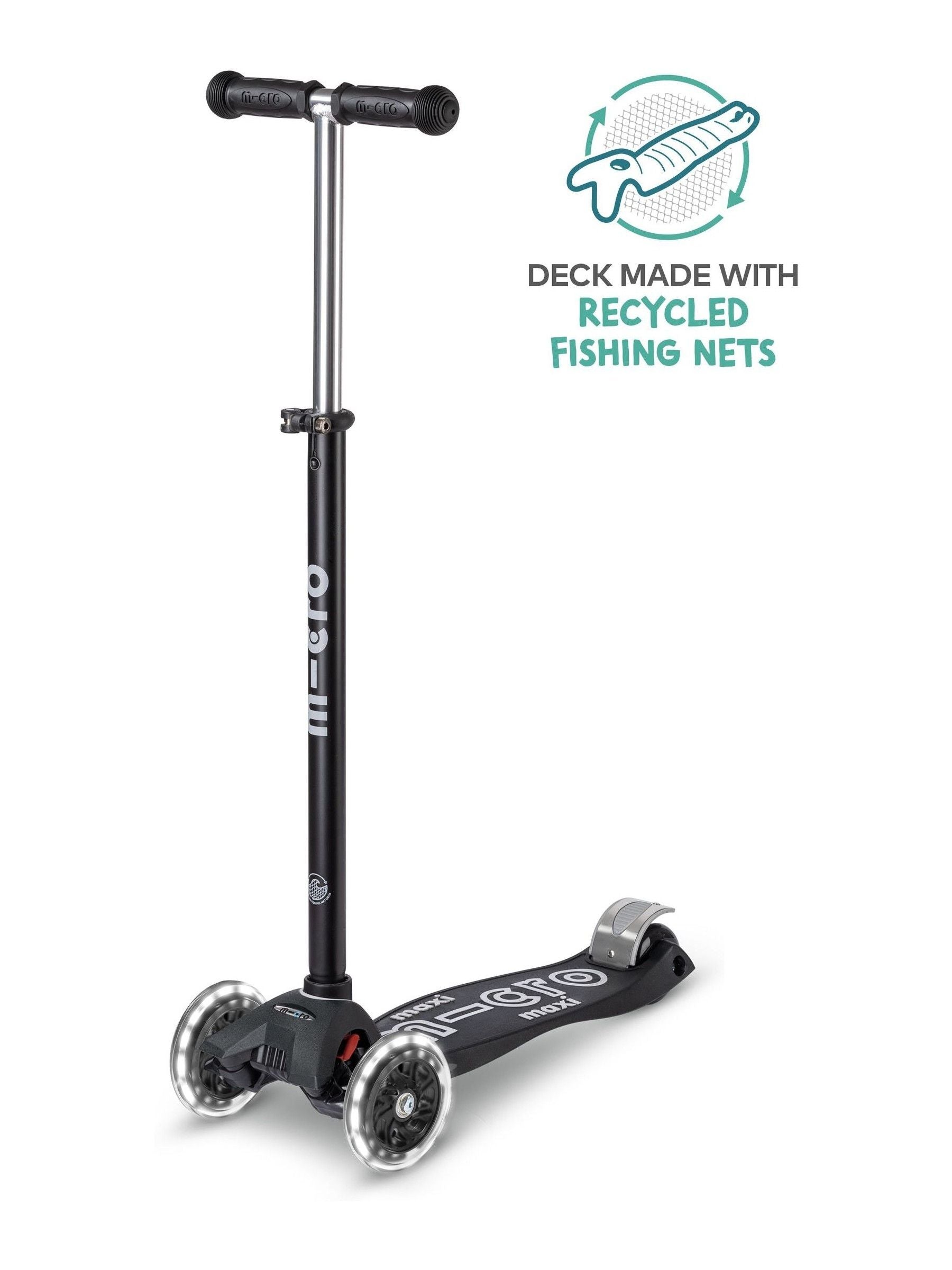 Micro Scooters Black LED Maxi Scooter (British brand)