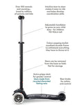 Micro Scooters Black LED Maxi Scooter (British brand)