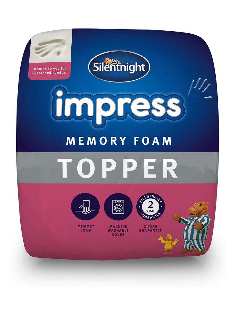 Silentnight White Impress 5cm mattress topper (British brand)