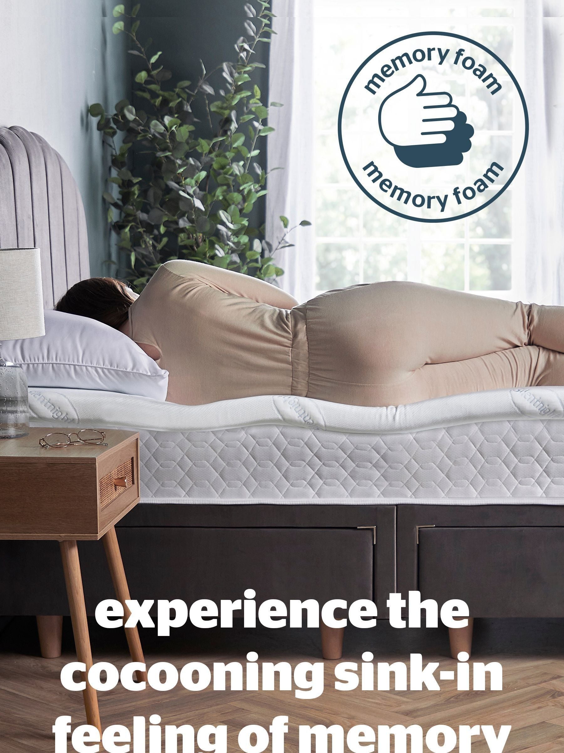 Silentnight White Impress 5cm mattress topper (British brand)