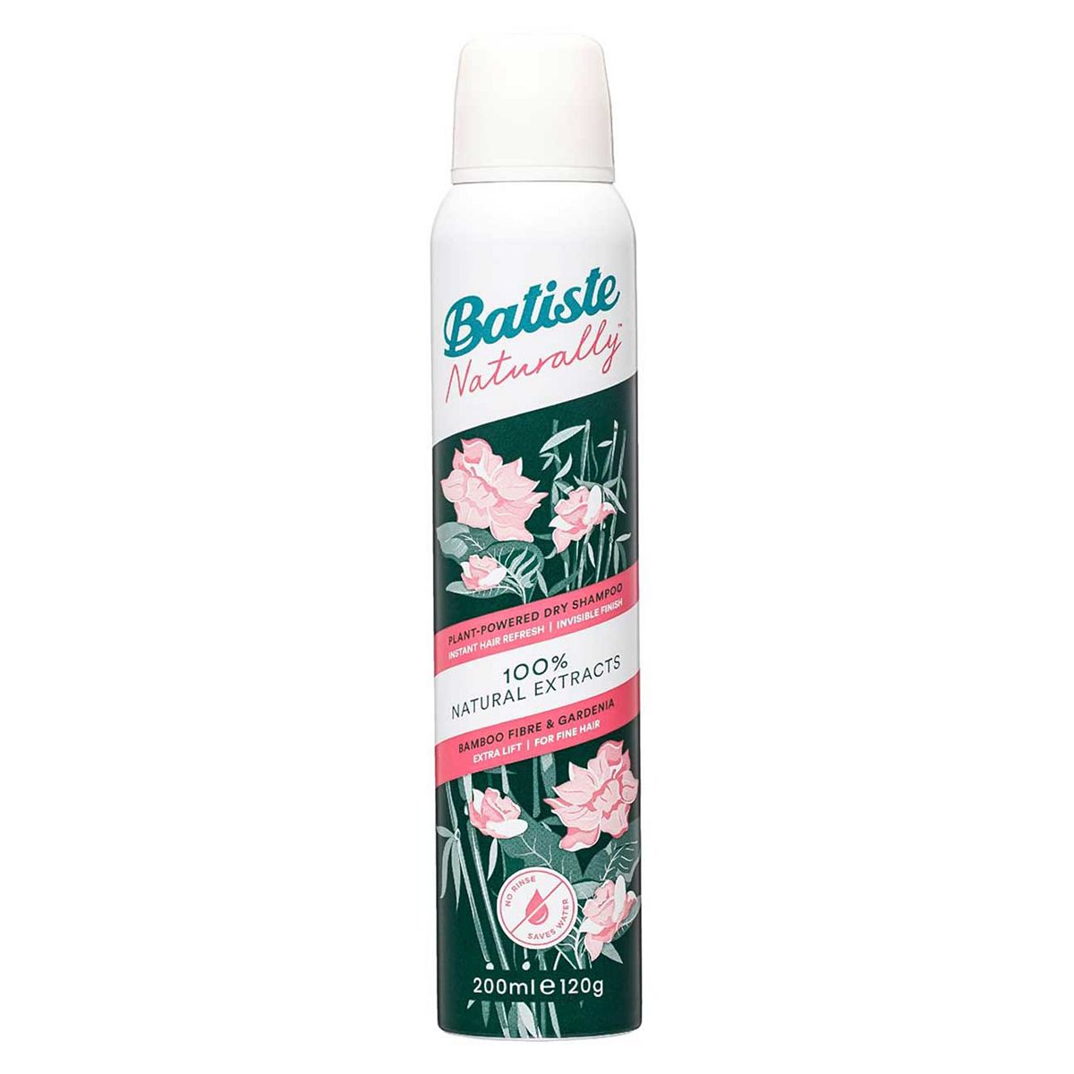 Batiste Naturally Dry Shampoo Bamboo Fibre & Gardenia 200ml Haircare & Styling Boots   