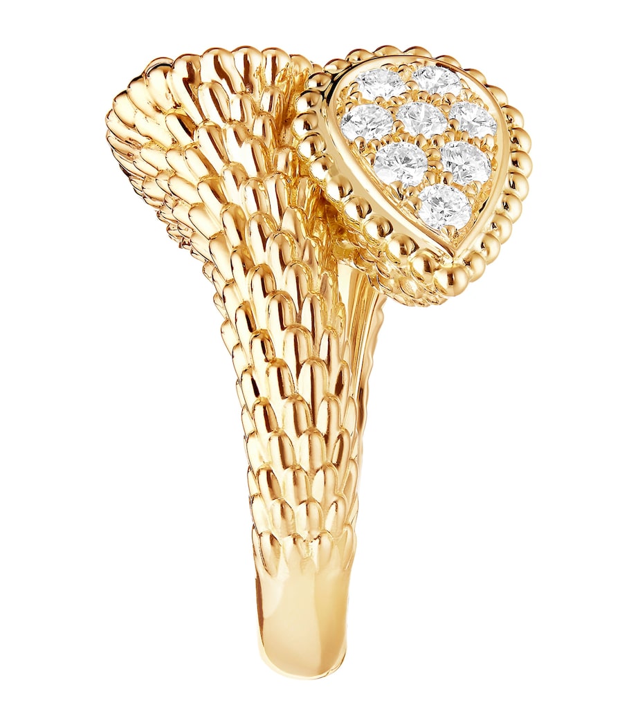 Boucheron Serpent Bohème yellow gold diamond ring (British brand)