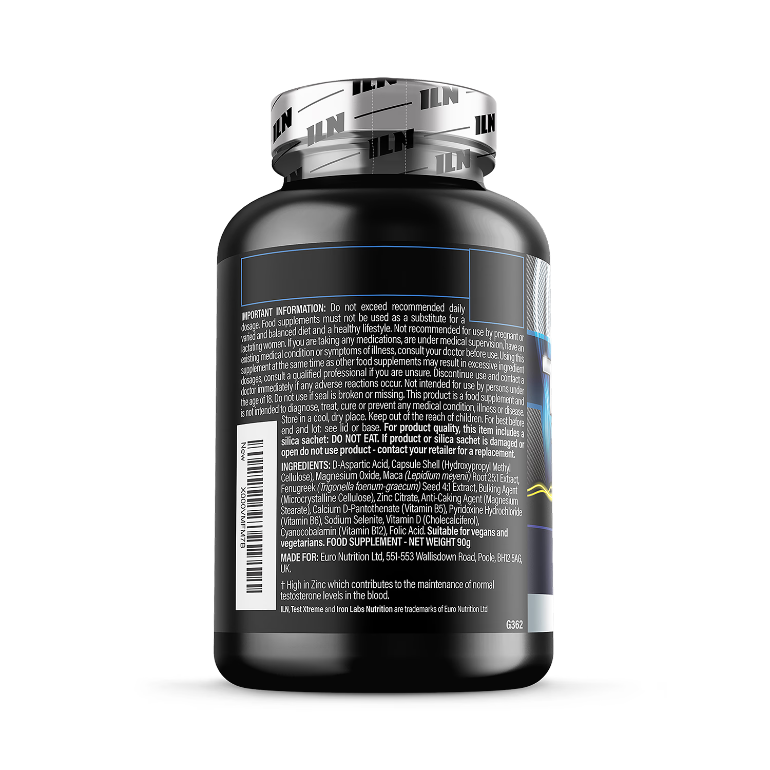 Iron Labs Nutrition Test Xtreme testosterone supplement 120 capsules - British product