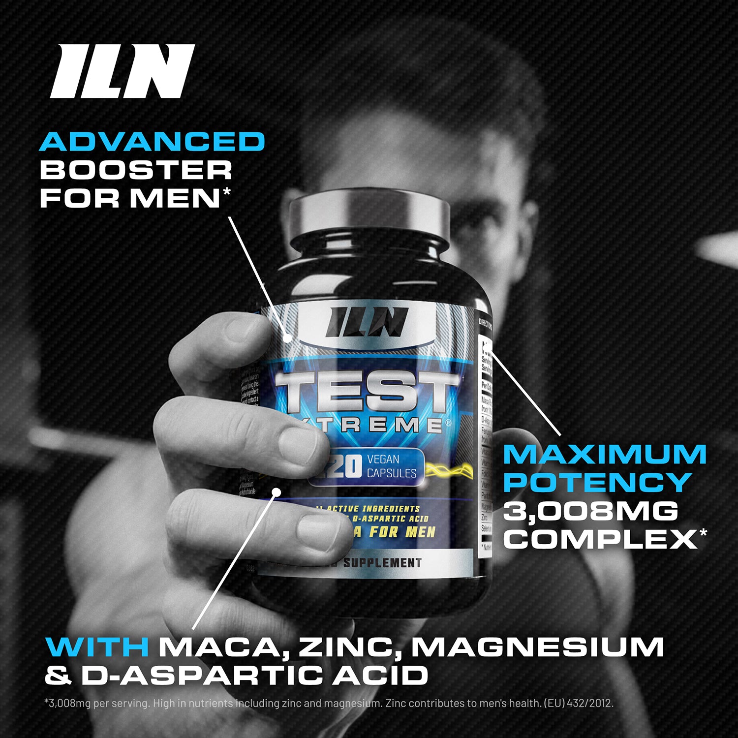 Iron Labs Nutrition Test Xtreme testosterone supplement 120 capsules - British product