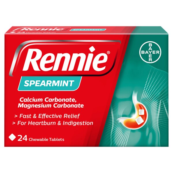 Rennie Spearmint Heartburn & Indigestion Relief 24 Tablets GOODS Superdrug   