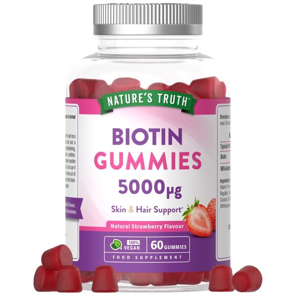 Nature's Truth biotin gummies 5000mcg 60 gummies, UK version