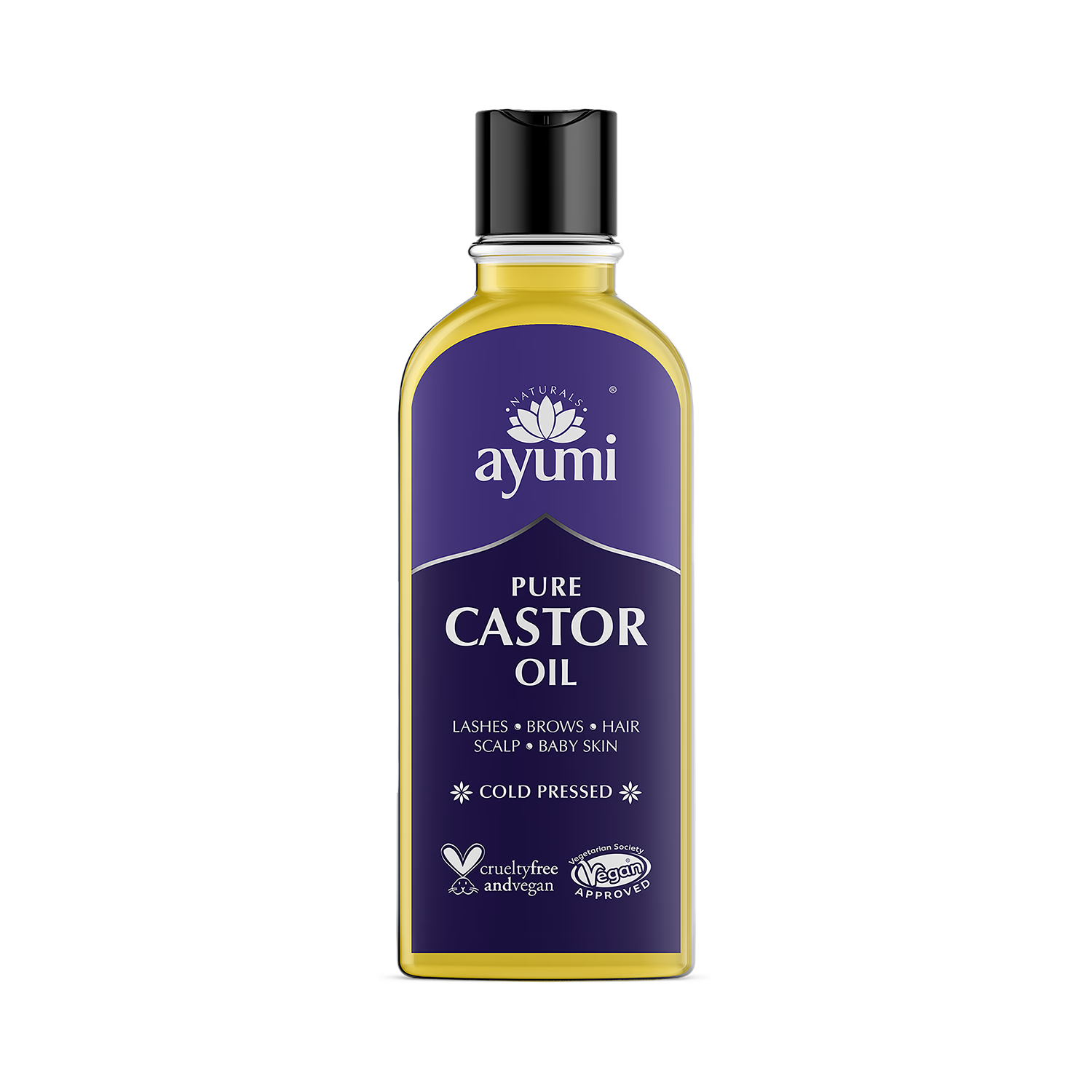 Ayumi cold pressed castor oil natural oil 150ml, imported from the UK