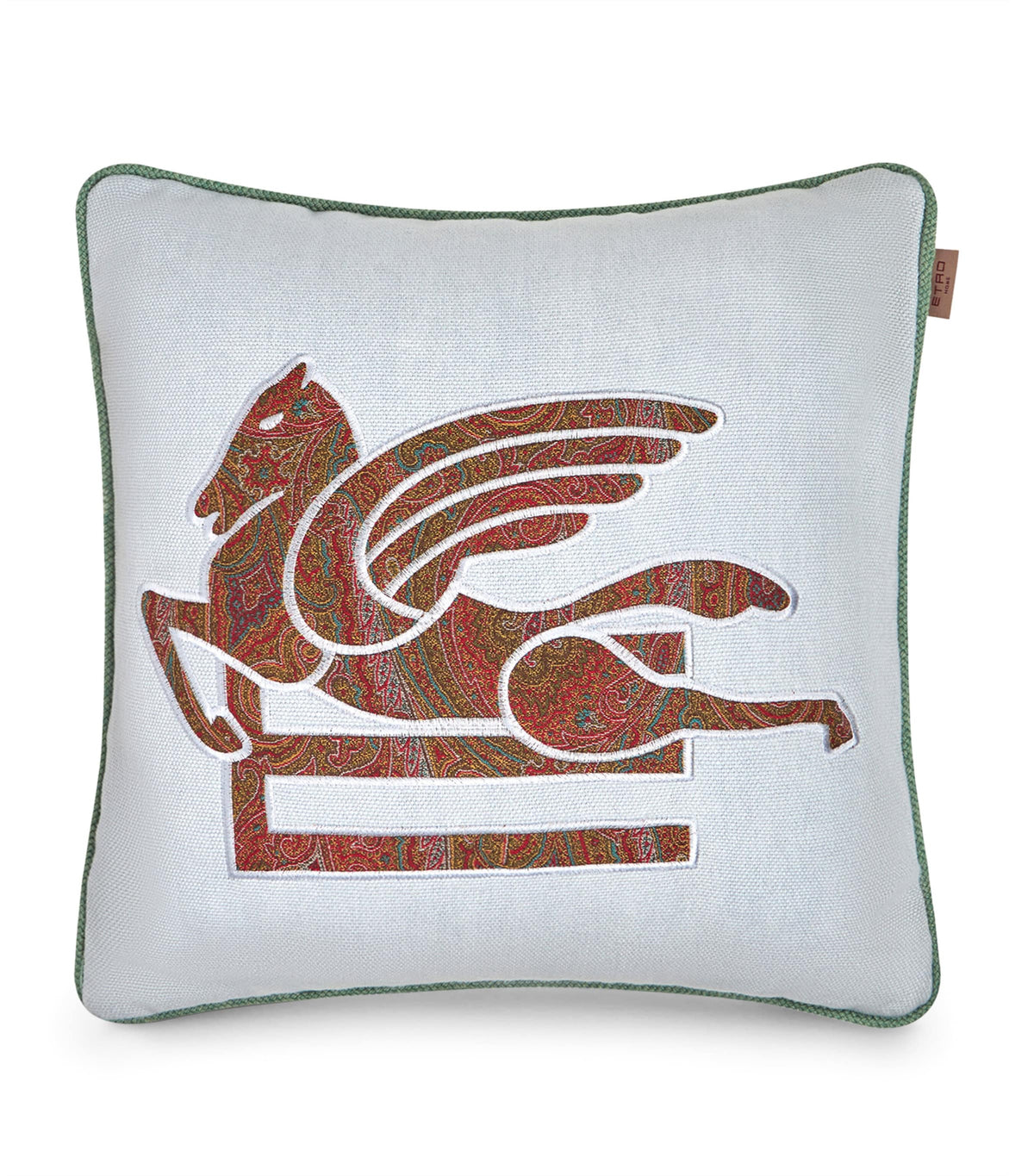 Etro linen Somerset embroidered cushion 45cm x 45cm - British product
