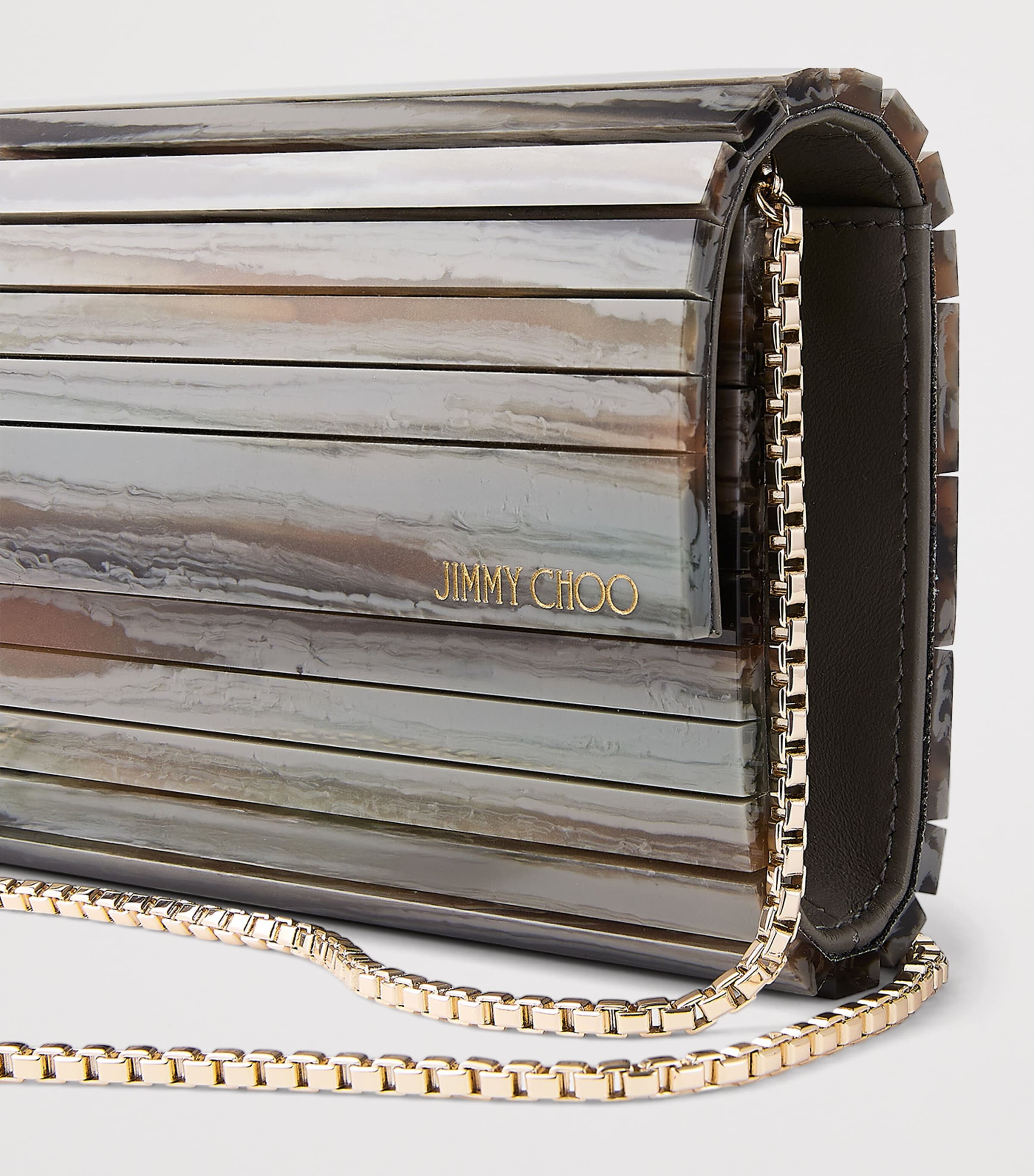 Jimmy Choo Sweetie clutch bag with panelled design - British product