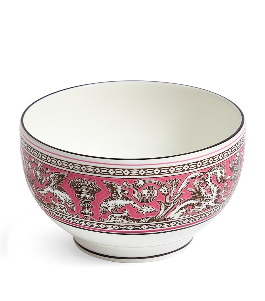 Wedgwood Florentine Fuchsia bone china rice bowl 10.5cm (British brand)