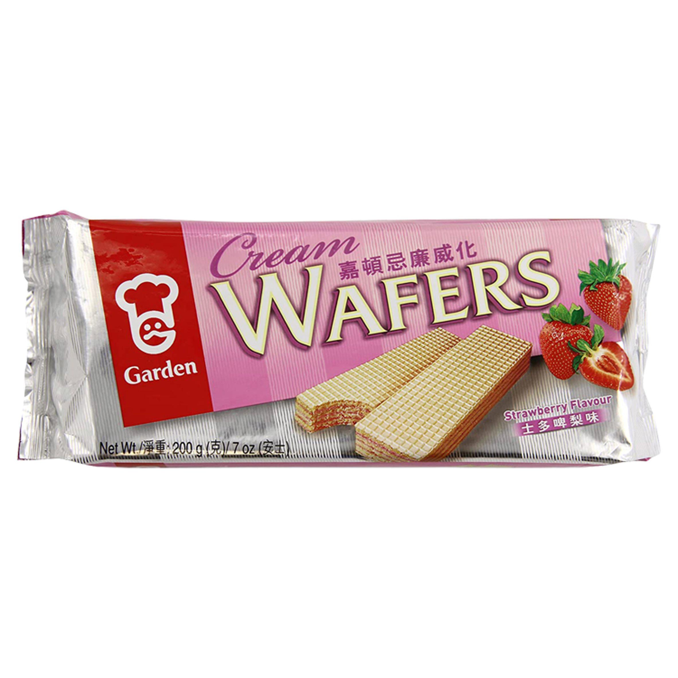 Garden Cream Wafers Strawberry Flavour 200g GOODS Sainsburys   