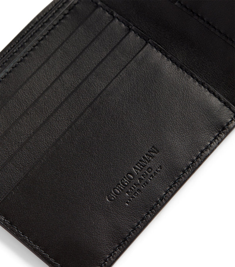 Giorgio Armani leather wave-embossed bifold wallet (British brand)