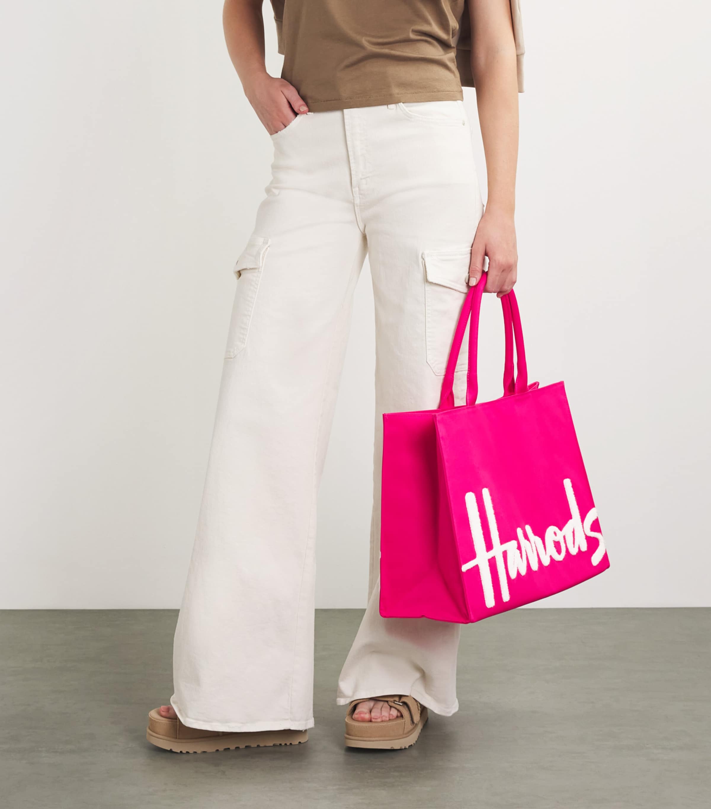 Harrods Large Cotton Logo tote bag, UK version