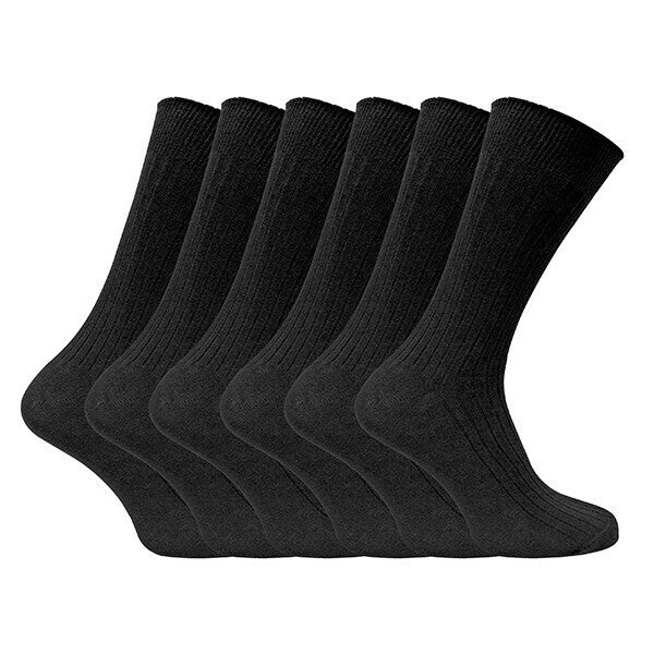 Sock Snob 6 Pairs Mens Ribbed 100% Cotton Socks 6-11 UK GOODS Superdrug   