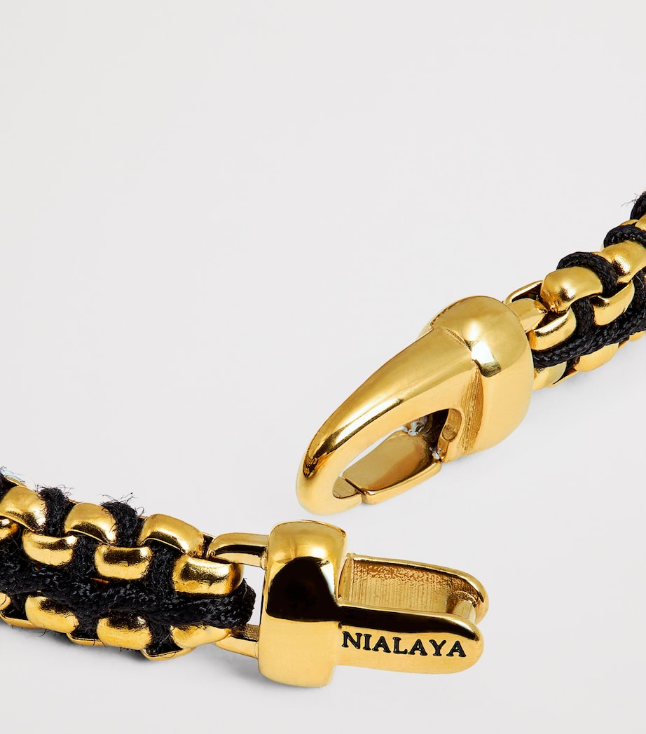 Nialaya box chain bracelet gold-plated 8mm (British brand)