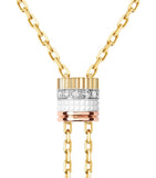 Boucheron yellow gold Quatre necklace with diamond motif (British brand)