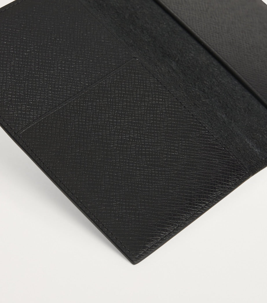 Harrods leather passport holder with slip pockets, imported from the UK