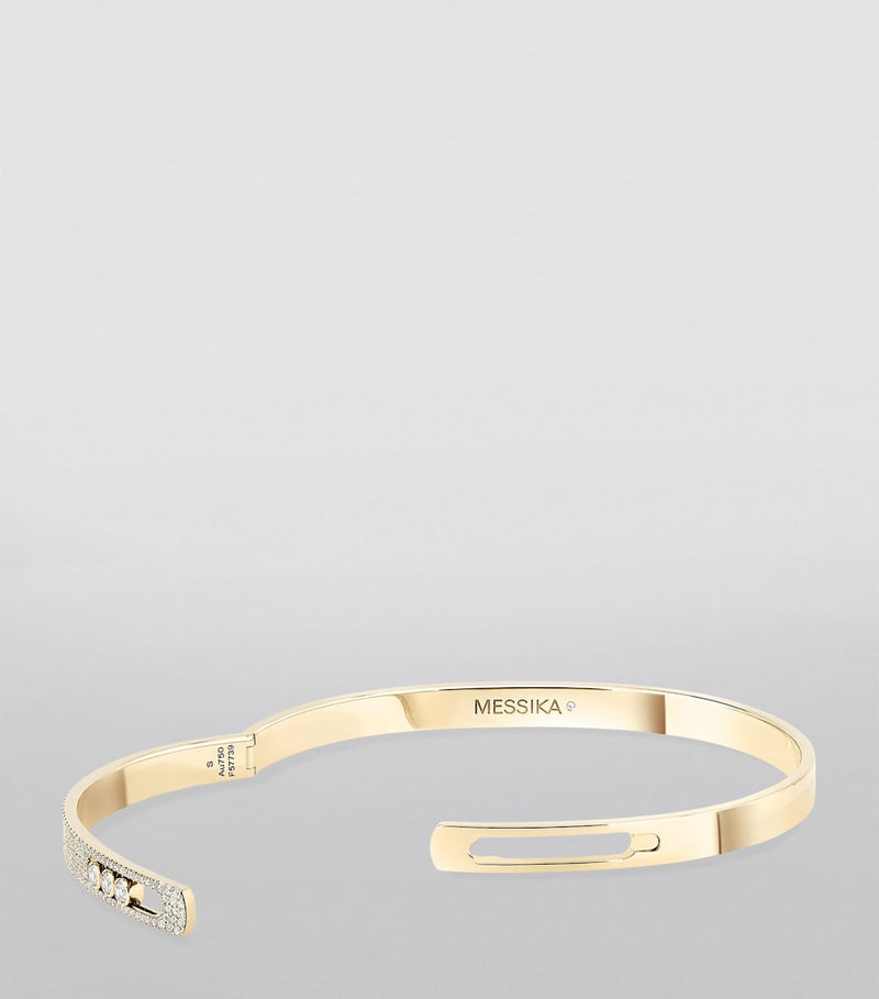 Messika Move Noa yellow gold diamond pavé bracelet 0.90ct (British brand)