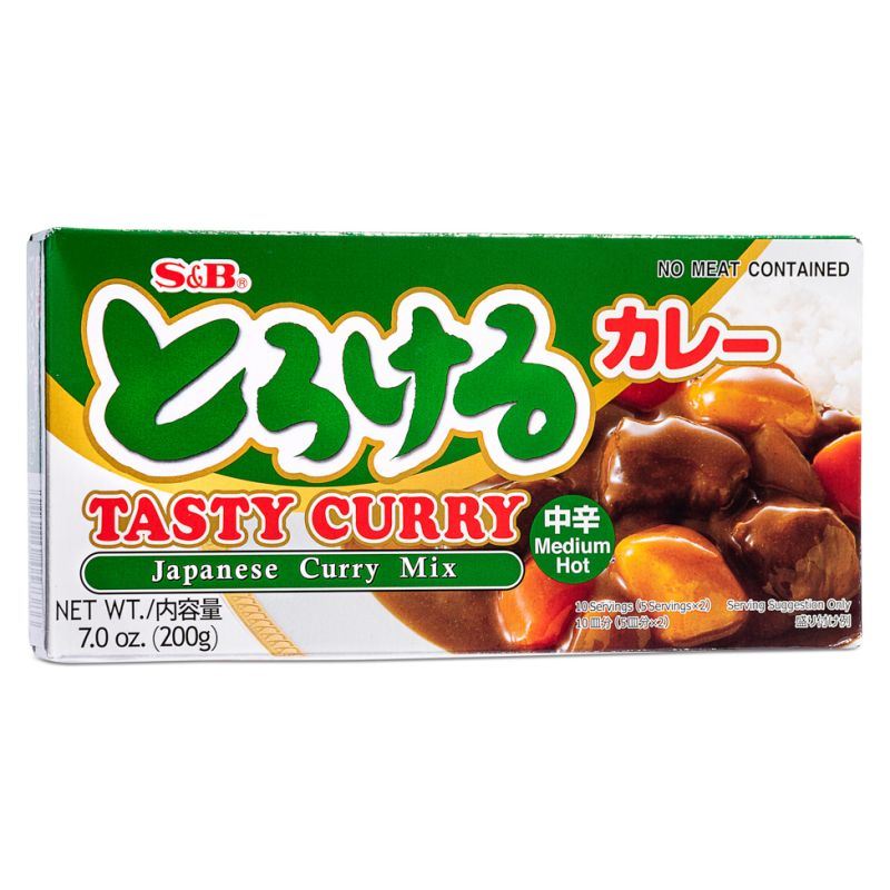 S&B Tasty Curry medium hot Japanese curry mix, UK version