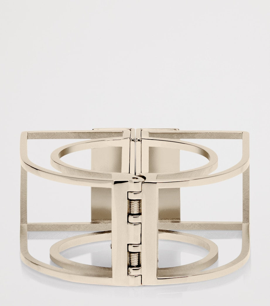 TOM FORD cuff bracelet with geometric cage design - British product