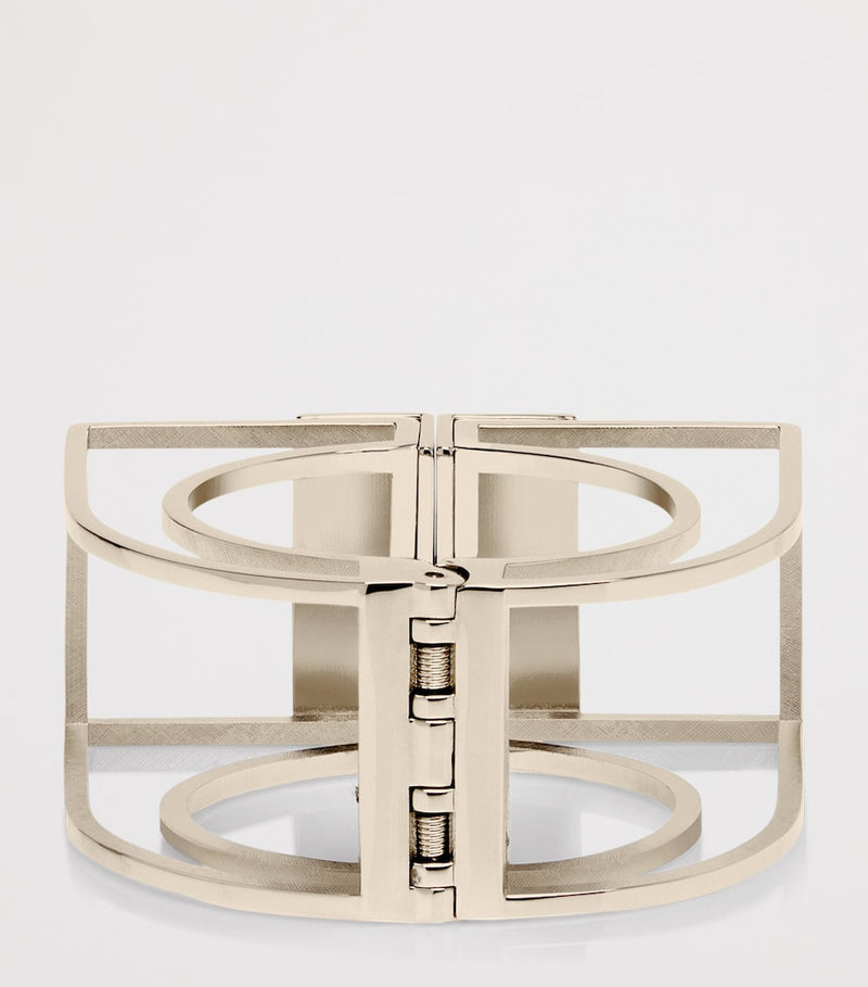 TOM FORD cuff bracelet with geometric cage design - British product