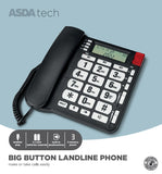ASDA Tech Big Button Landline Phone General Household ASDA   