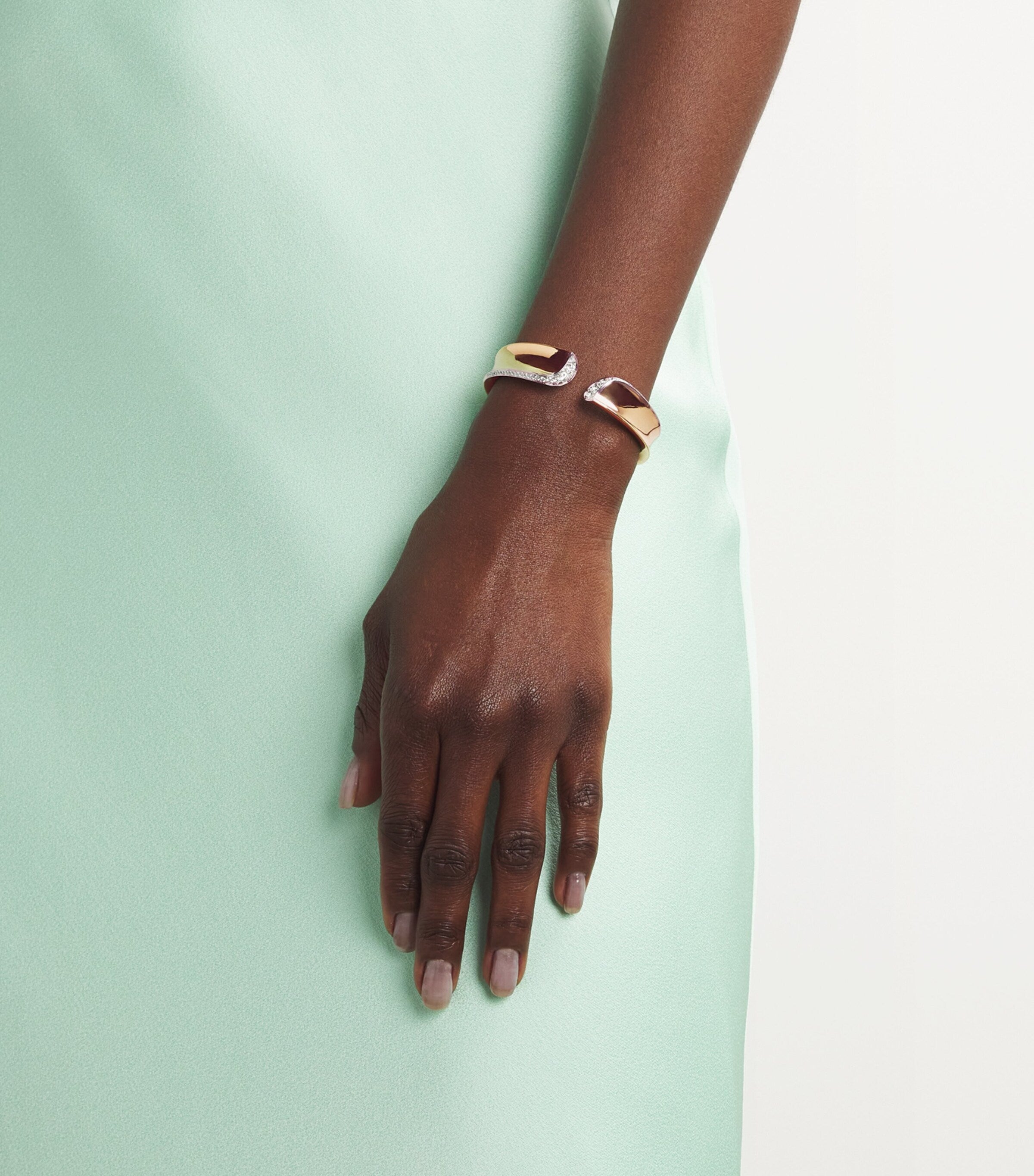 Engelbert Yellow Gold and Diamond Margareta Bangle - British product