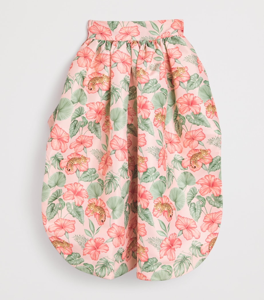 Mama Luma high-low skirt with lotus print for ages 3-12 years, imported from the UK