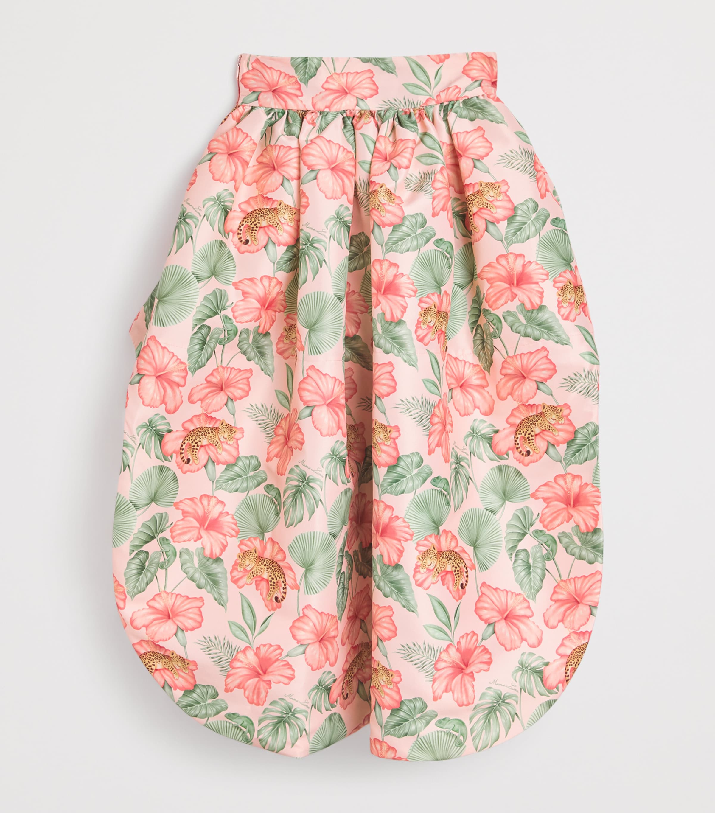 Mama Luma high-low skirt with lotus print for ages 3-12 years, imported from the UK