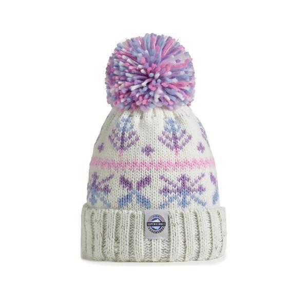 Superbobble reflective bobble hat Pastel Ice Crystal kids 4-8 years, UK version